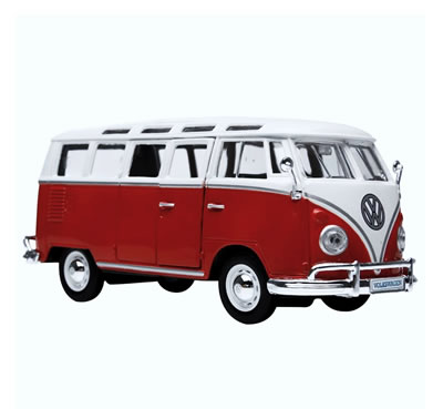 Miniatura Volkswagen Van Samba Escala 1:25 - Maisto